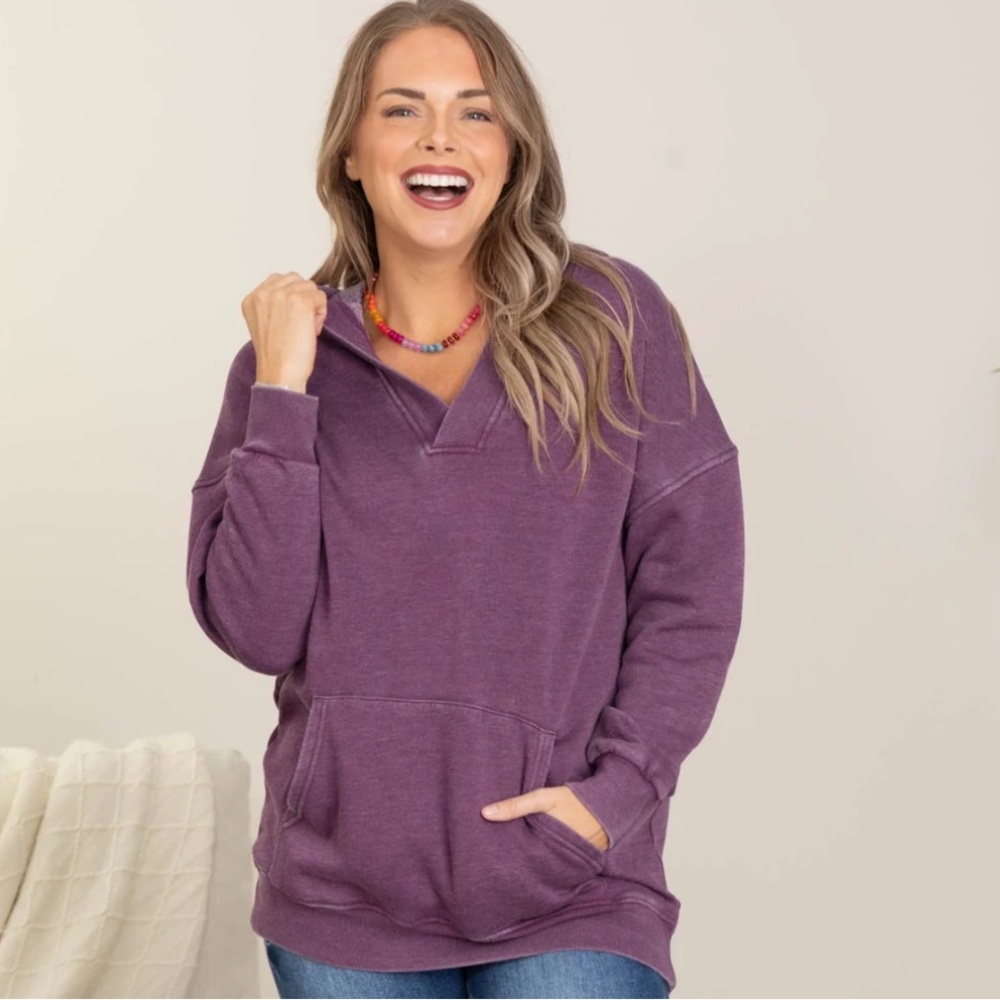 686 Filly Flair Women's Plum Hoodie slight heathered wash